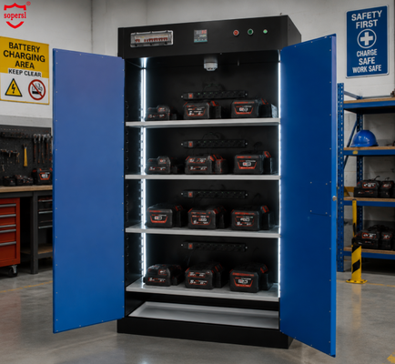 acquistare Armadio di ricarica per batterie al litio per una gestione più sicura delle batterie industriali fabbricazione online